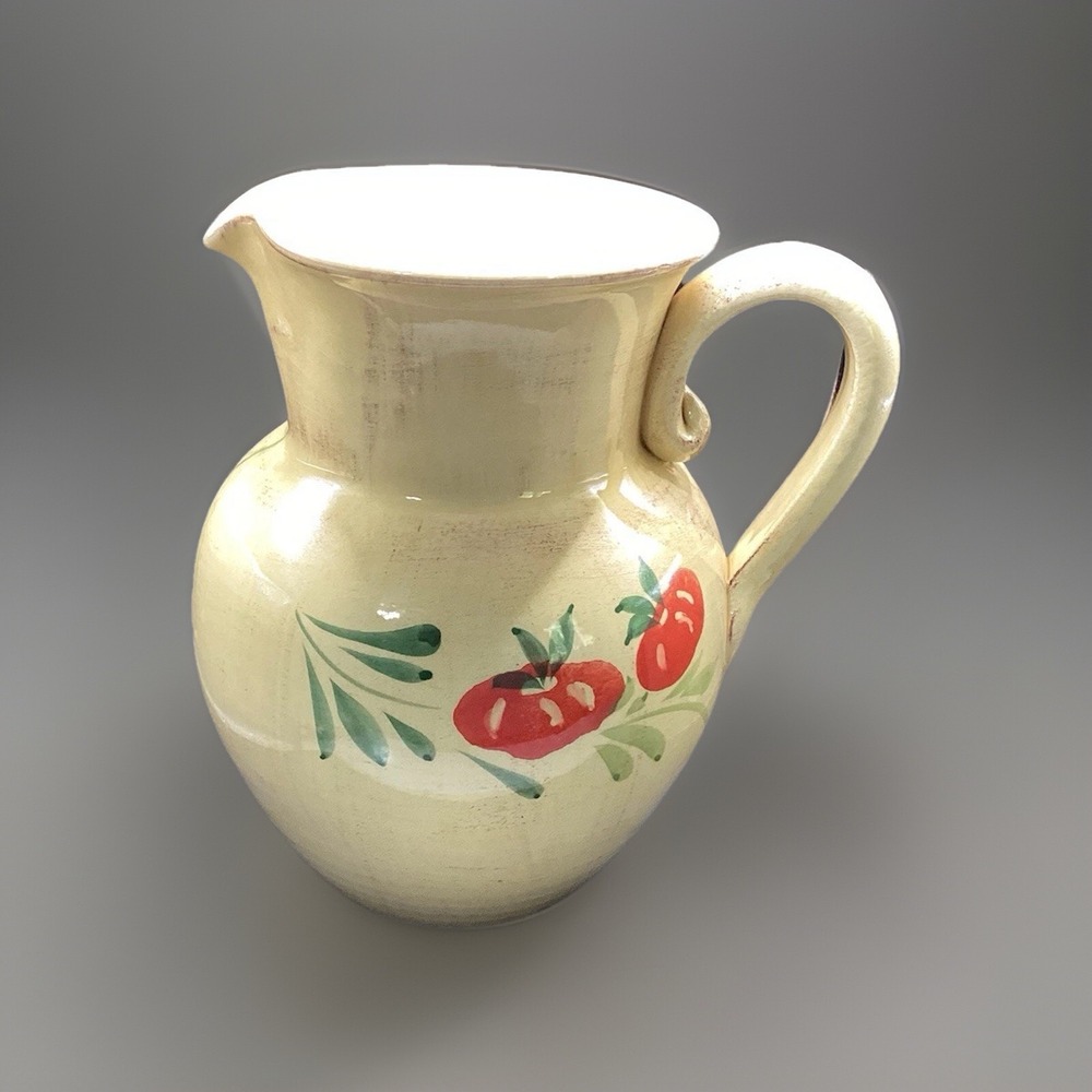 Crate‎ & Barrel Ceramiche Alfa Pitcher-Italy-Hand Painted-8.5" Tall